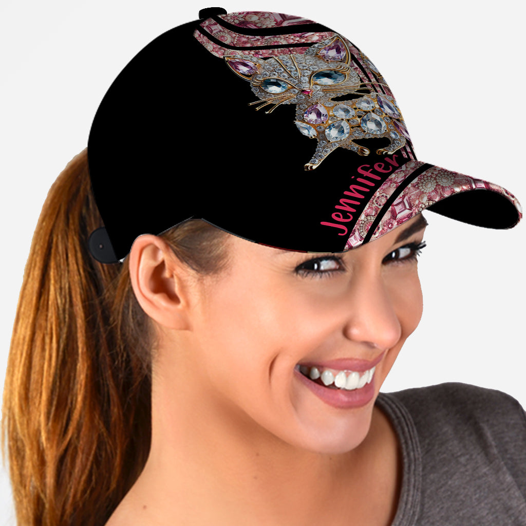 Juste une fille qui aime les chats - Casquette classique personnalisée avec un chat