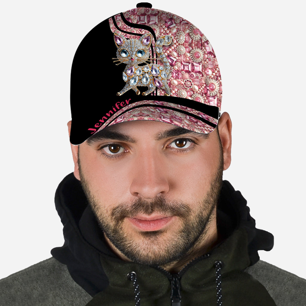 Juste une fille qui aime les chats - Casquette classique personnalisée avec un chat