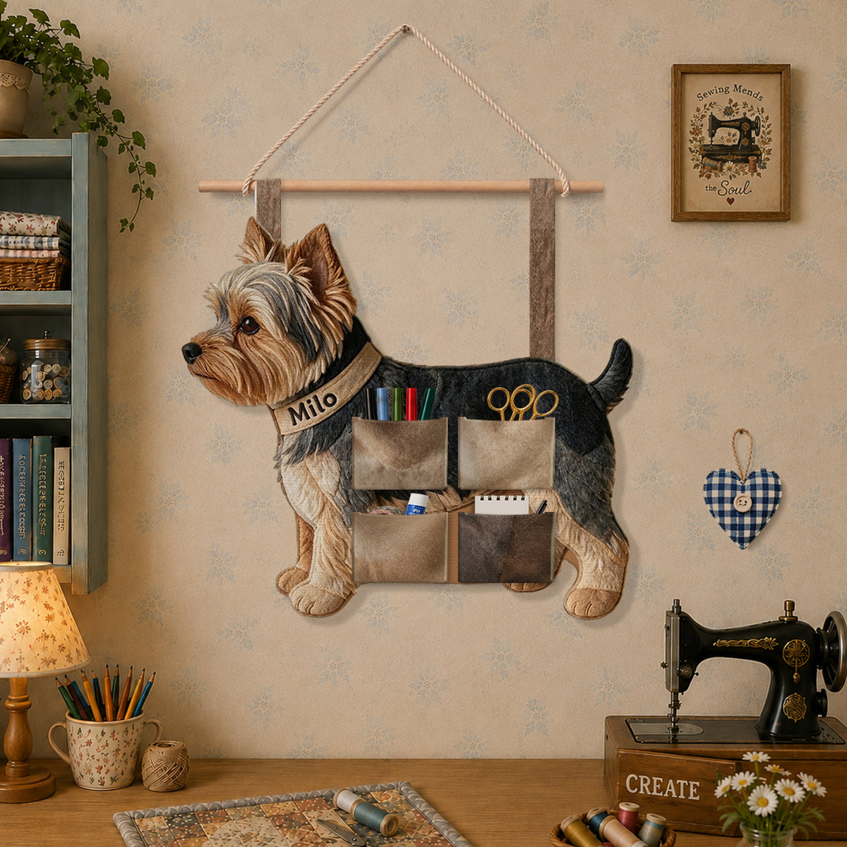 Gift For Dog Lovers - Personalized Dog Hanging Organizer