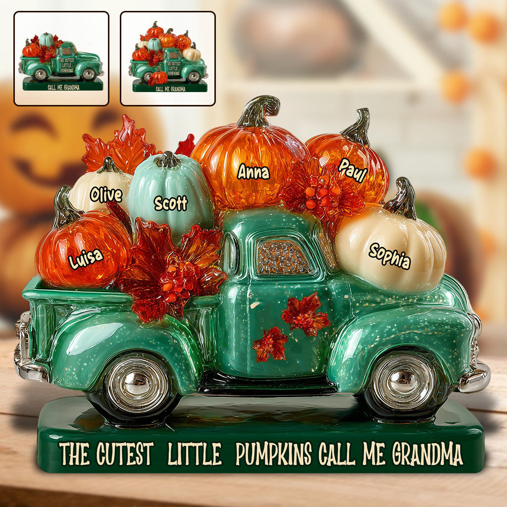 Mes petites citrouilles - Plaque acrylique personnalisée pour grand-mère
