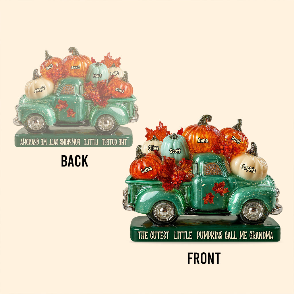 Mes petites citrouilles - Plaque acrylique personnalisée pour grand-mère