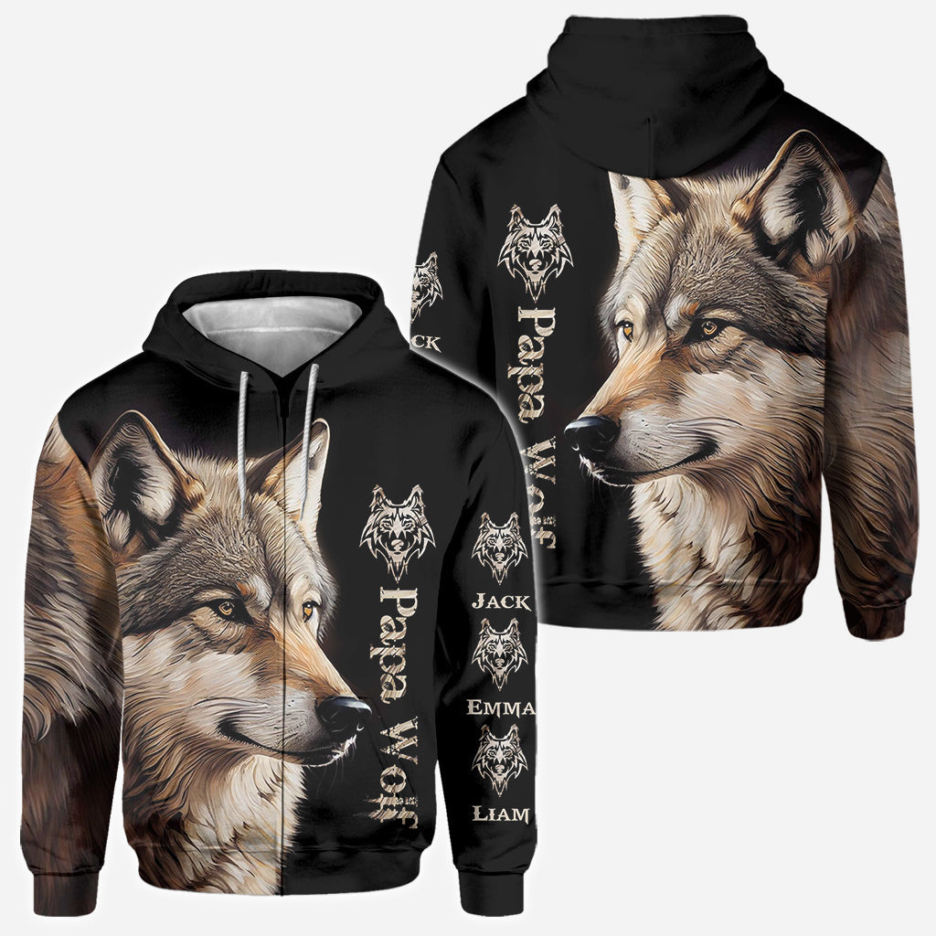 Papa Loup - T-shirt personnalisé pour père