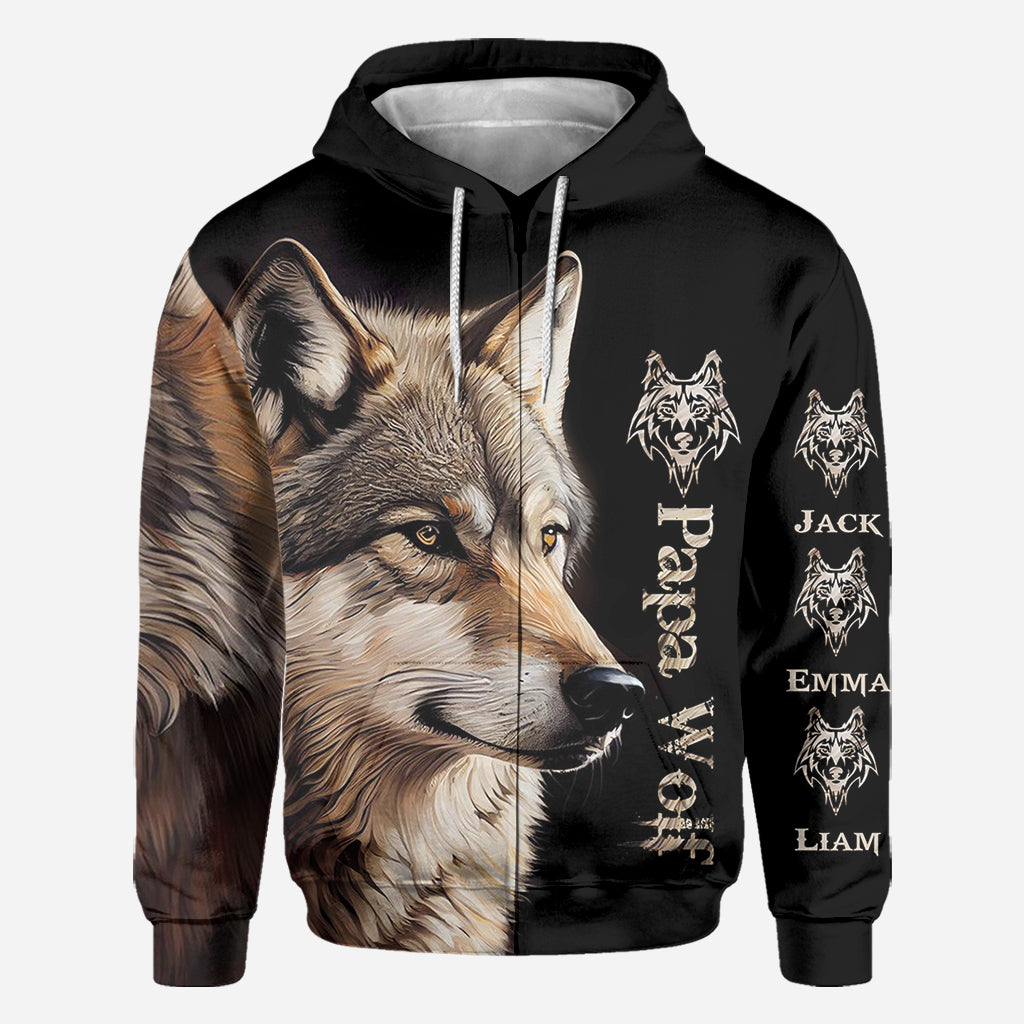 Papa Loup - T-shirt personnalisé pour père