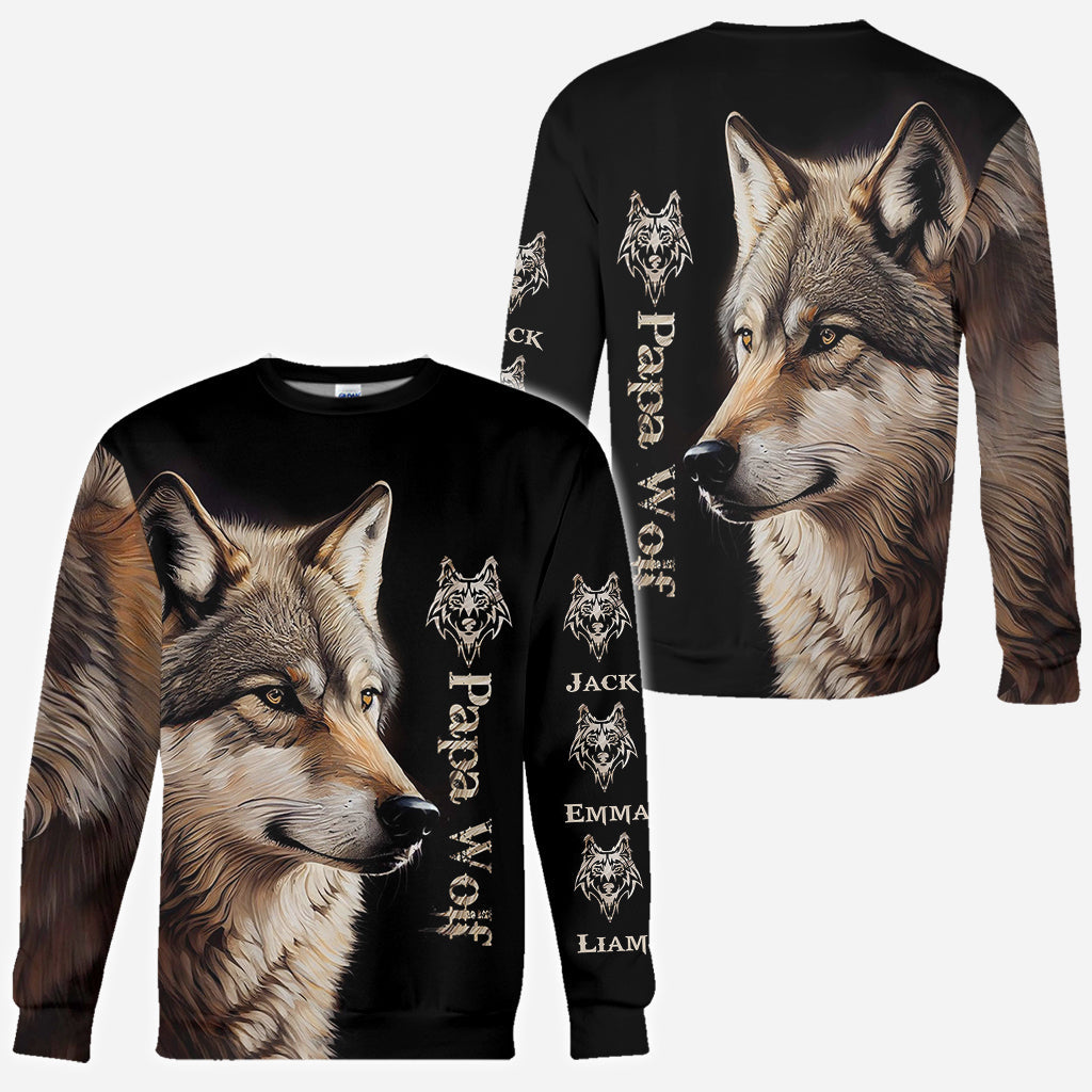 Papa Loup - T-shirt personnalisé pour père