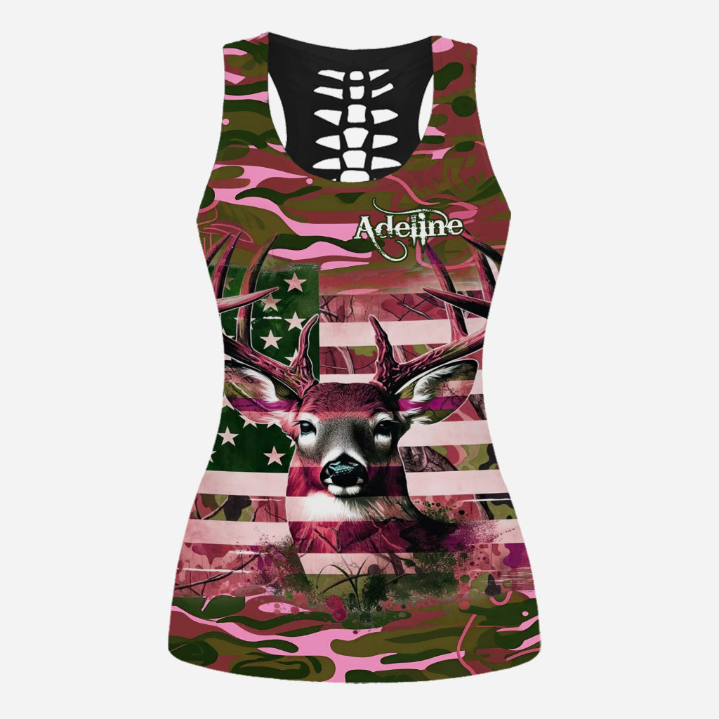 Country Girl - Personalized Hunting Hollow Tank Top and Leggings