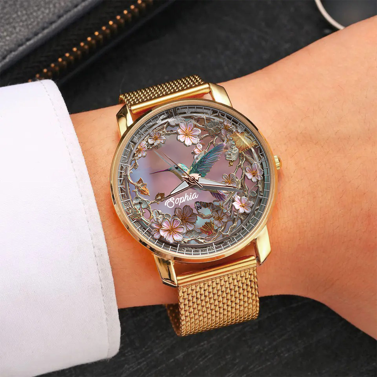 Beautiful Hummingbird - Personalized Hummingbird Women Hand Watch