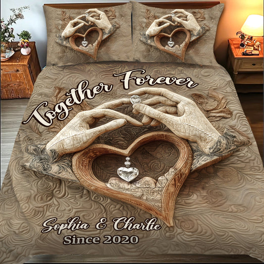 Together Forever - Personalized Couple Bedding Set