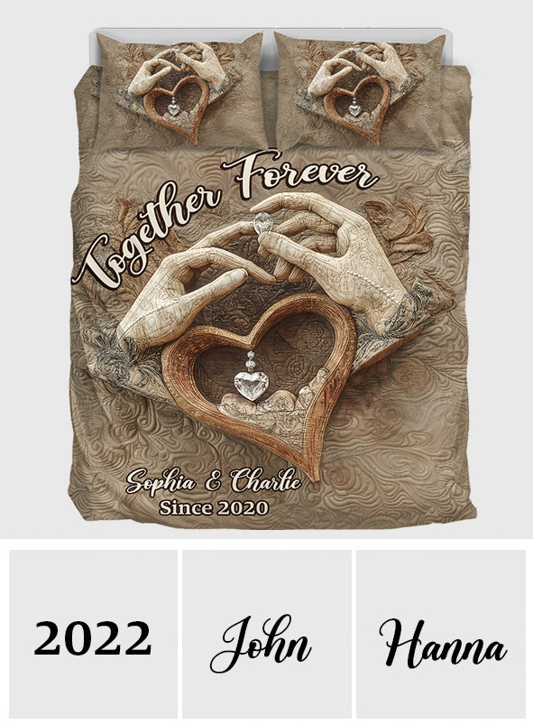 Ensemble de literie personnalisé pour couples « Ensemble pour toujours »