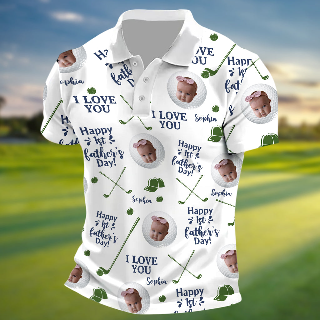 Balles de golf - Premier anniversaire des pères - Polo personnalisé pour papa