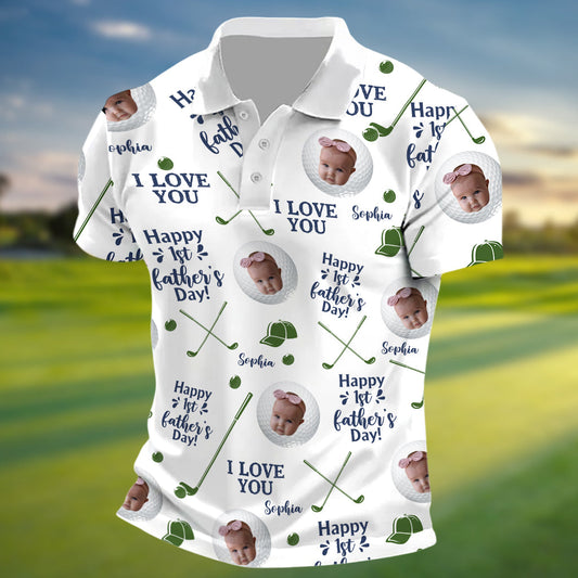 Balles de golf - Premier anniversaire des pères - Polo personnalisé pour papa
