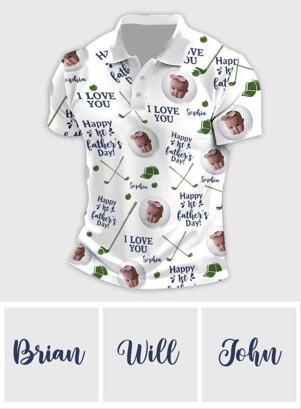 Balles de golf - Premier anniversaire des pères - Polo personnalisé pour papa