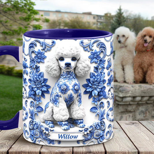 Mug personnalisé avec motif caniche mignon