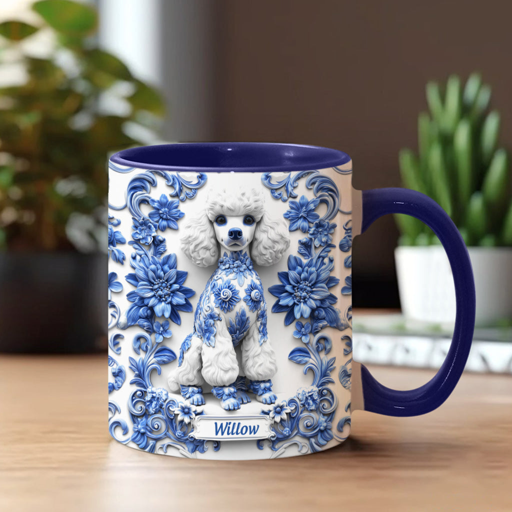 Cute Poodles - Personalized Dog Accent Mug