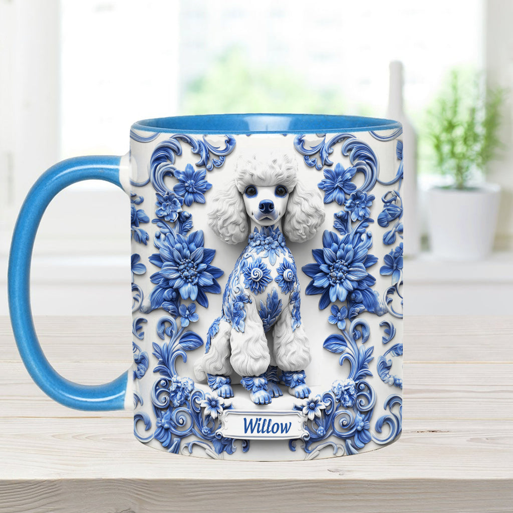 Cute Poodles - Personalized Dog Accent Mug