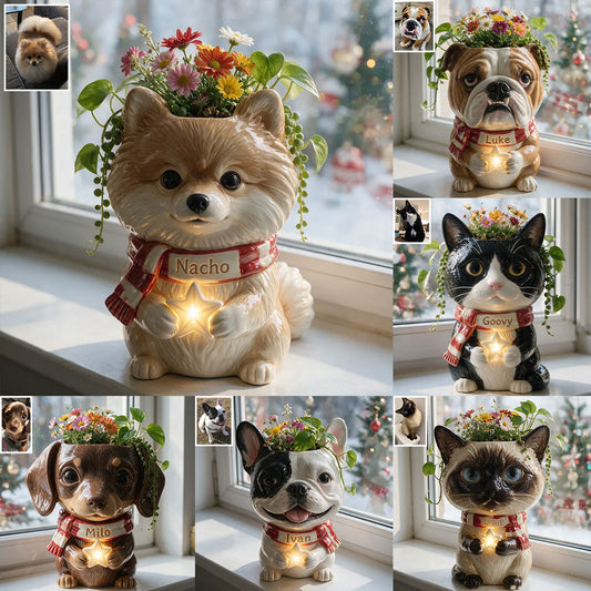 Joyeux Woofmas - Pot en Acrylique Personnalisé pour Chien