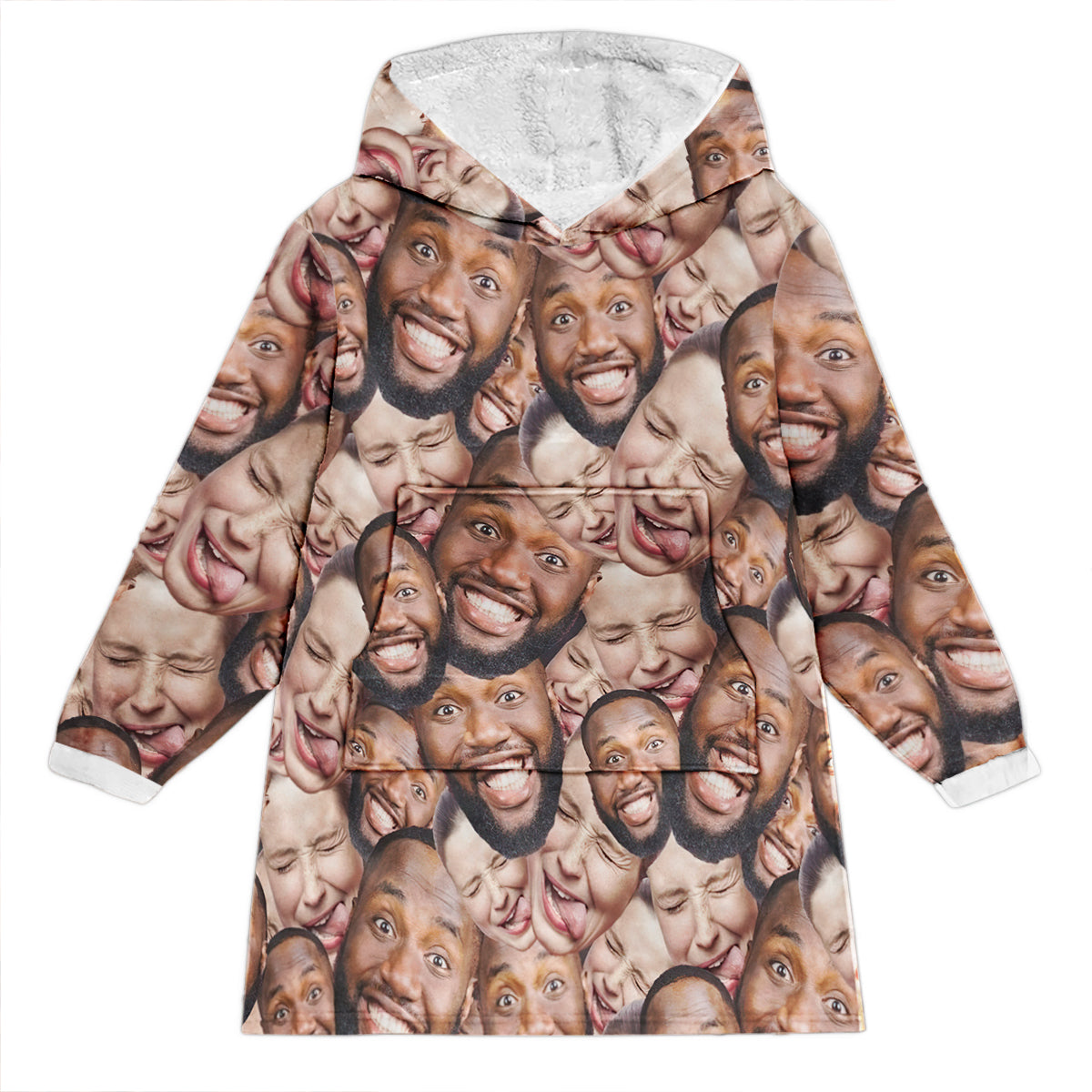 Custom Photo Blanket Hoodie - gift for dog lover, cat lover, anyone - Personalized Blanket Hoodie