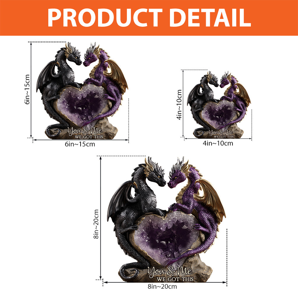 Toi et moi, on gère ! - Plaque acrylique personnalisée en forme de dragon