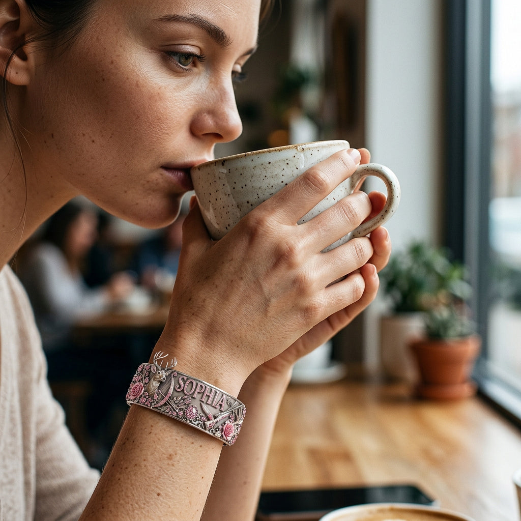 Amour de la Chasse - Bracelet en Cuir Personnalisé en Forme de Chasse