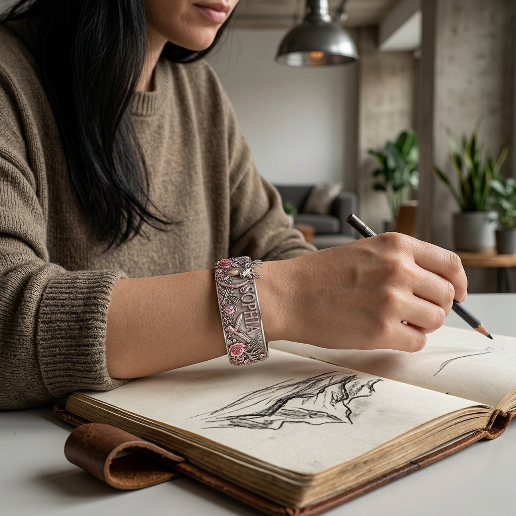 Amour de la Chasse - Bracelet en Cuir Personnalisé en Forme de Chasse
