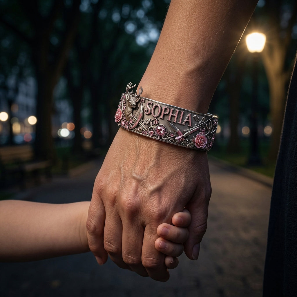 Amour de la Chasse - Bracelet en Cuir Personnalisé en Forme de Chasse