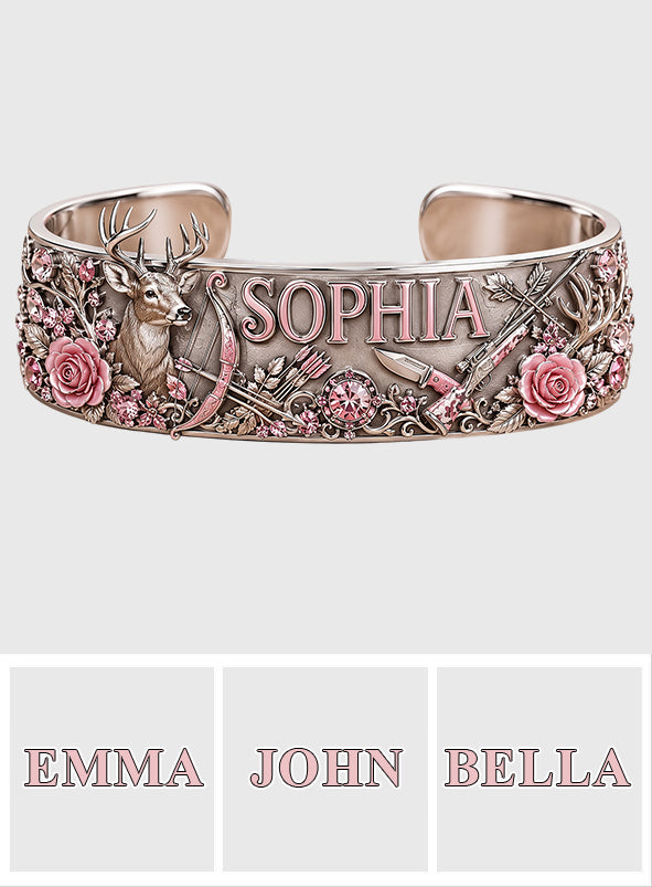 Amour de la Chasse - Bracelet en Cuir Personnalisé en Forme de Chasse