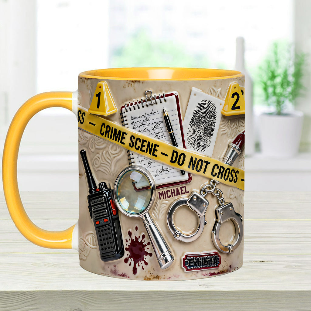 True Crime Watching Mug - Personalized True Crime Accent Mug & Coaster