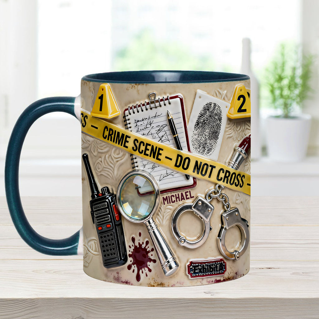 True Crime Watching Mug - Personalized True Crime Accent Mug & Coaster