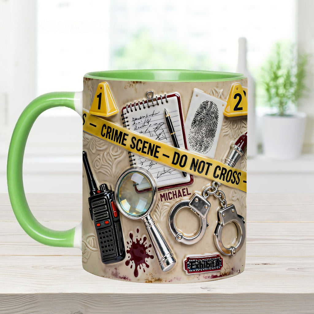 True Crime Watching Mug - Personalized True Crime Accent Mug & Coaster
