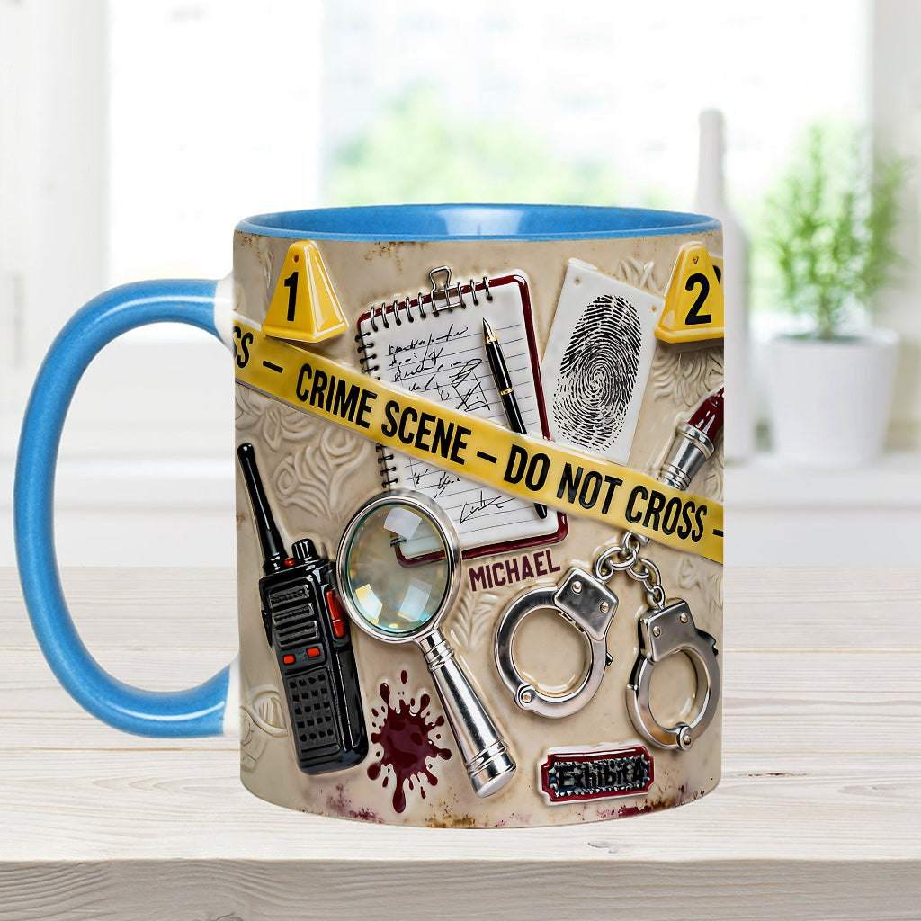 True Crime Watching Mug - Personalized True Crime Accent Mug & Coaster