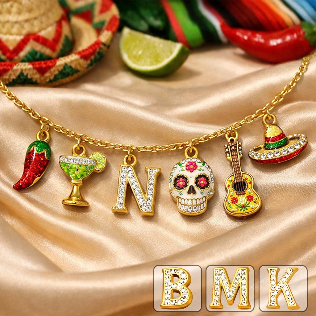 Fiesta de Cinco de Mayo - Colliers en Métal Personnalisés avec Pendentifs