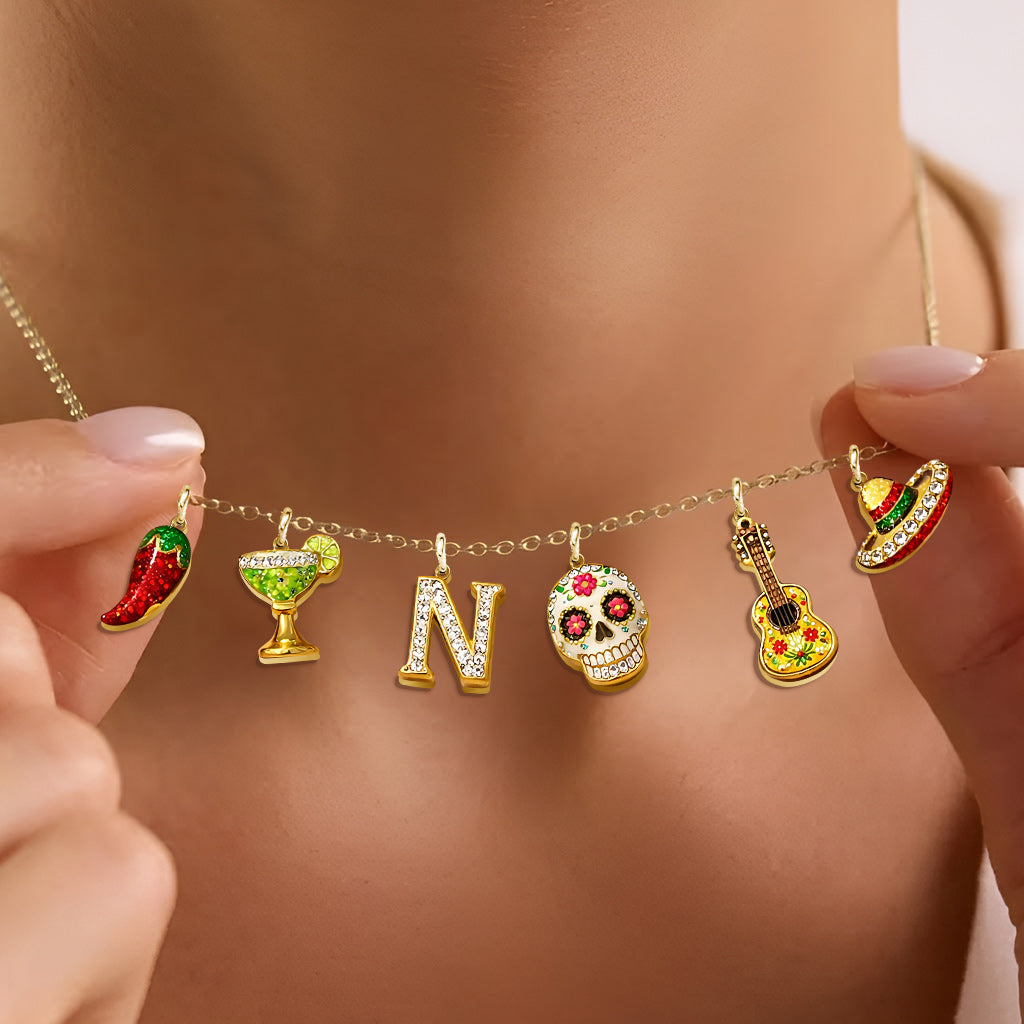 Fiesta de Cinco de Mayo - Colliers en Métal Personnalisés avec Pendentifs