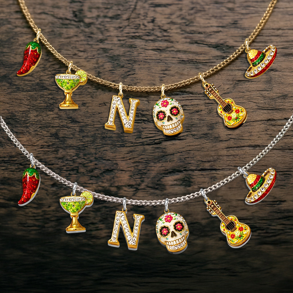 Fiesta de Cinco de Mayo - Colliers en Métal Personnalisés avec Pendentifs