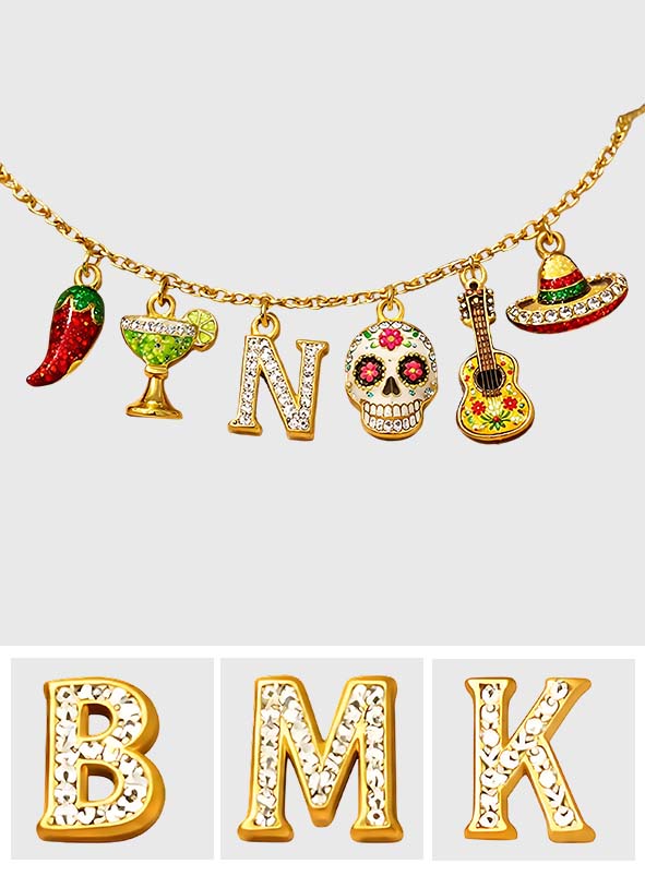 Fiesta de Cinco de Mayo - Colliers en Métal Personnalisés avec Pendentifs