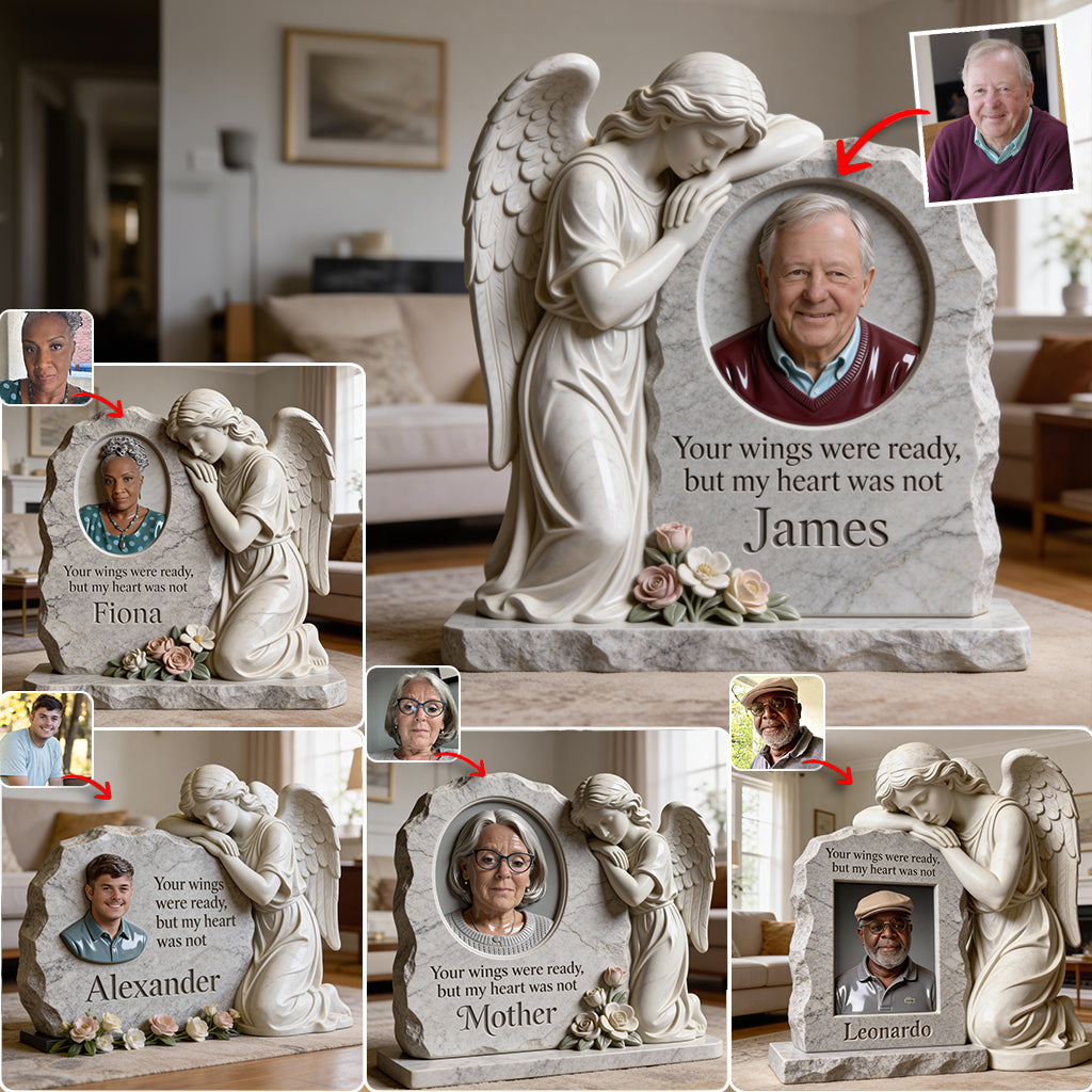 Your Wings Were Ready - Personalized Memorial Custom Shaped Acrylic Plaque