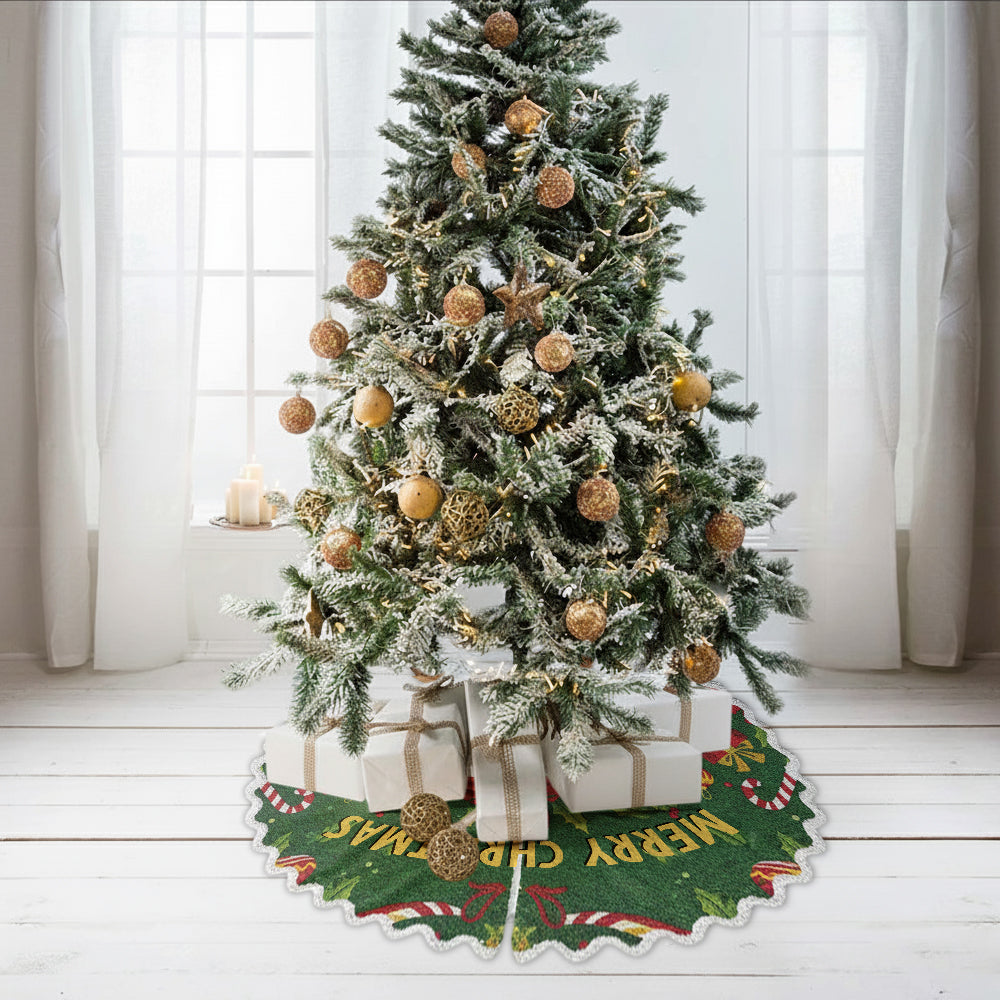 Joyeux Noël - Jupe de sapin personnalisée en forme de vache des Highlands