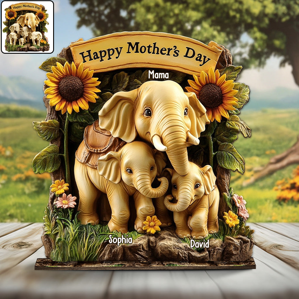 Bonne fête des mères ! Décoration personnalisée pour maman, 1 grand modèle autoportant à un niveau.