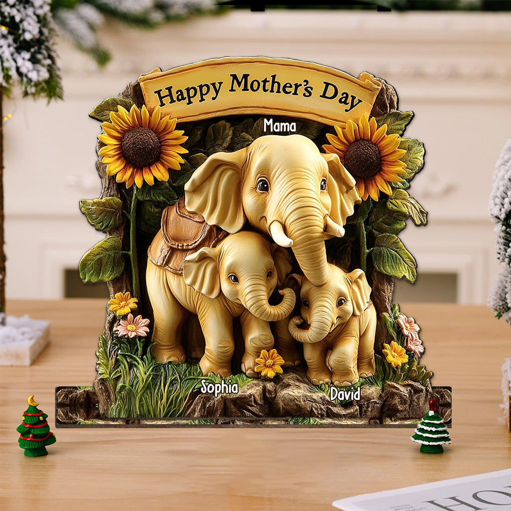 Bonne fête des mères ! Décoration personnalisée pour maman, 1 grand modèle autoportant à un niveau.