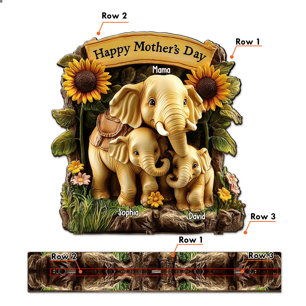 Bonne fête des mères ! Décoration personnalisée pour maman, 1 grand modèle autoportant à un niveau.