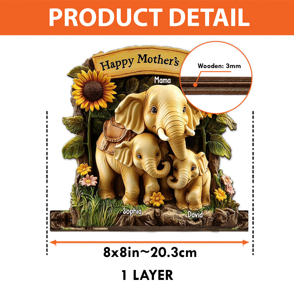 Bonne fête des mères ! Décoration personnalisée pour maman, 1 grand modèle autoportant à un niveau.