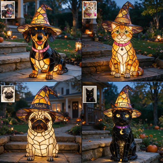 Magical Familiar Lamp - Personalized Dog Solar Acrylic Light