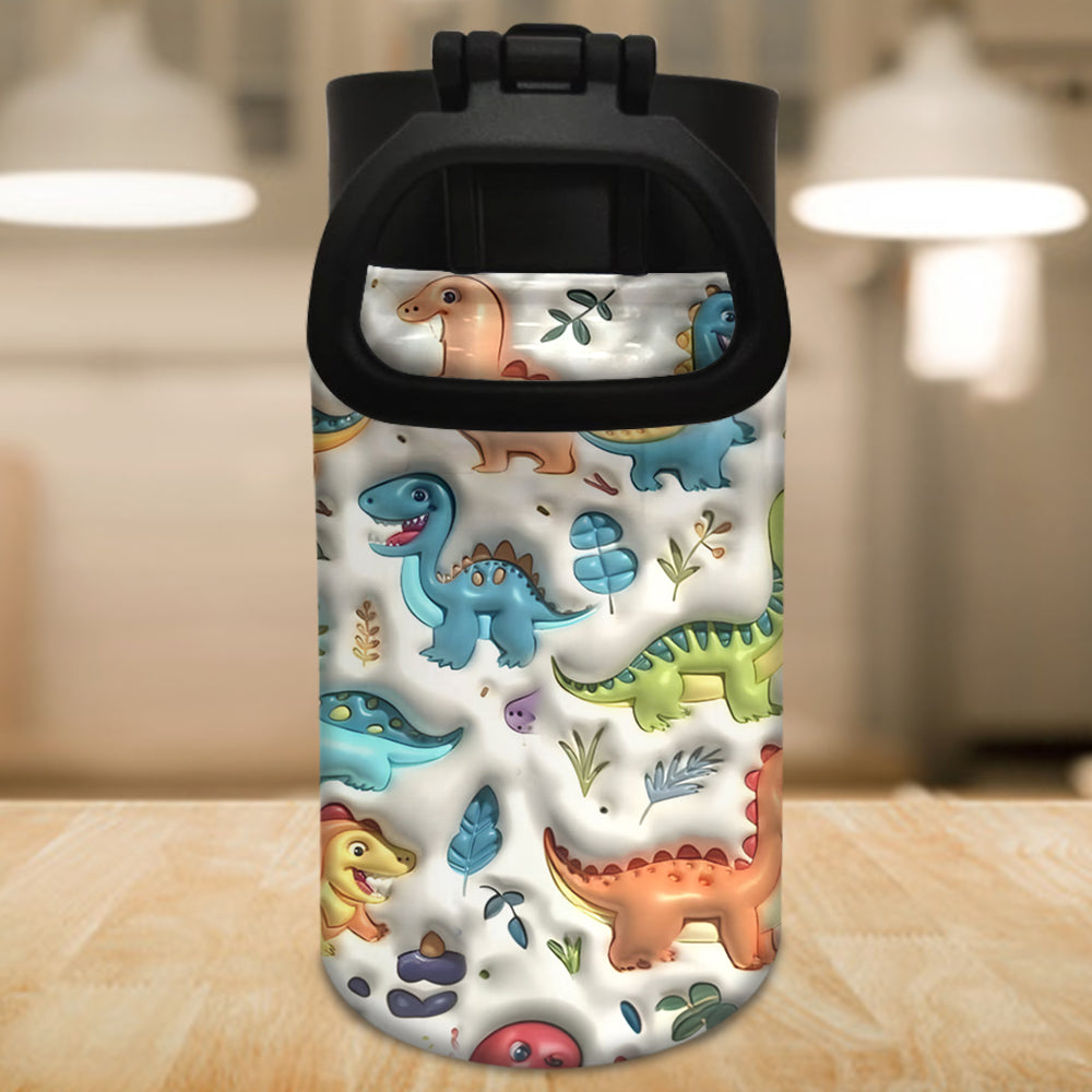 Cute Dinosaurus Custom Name - Personalized Kid Kids Water Bottle