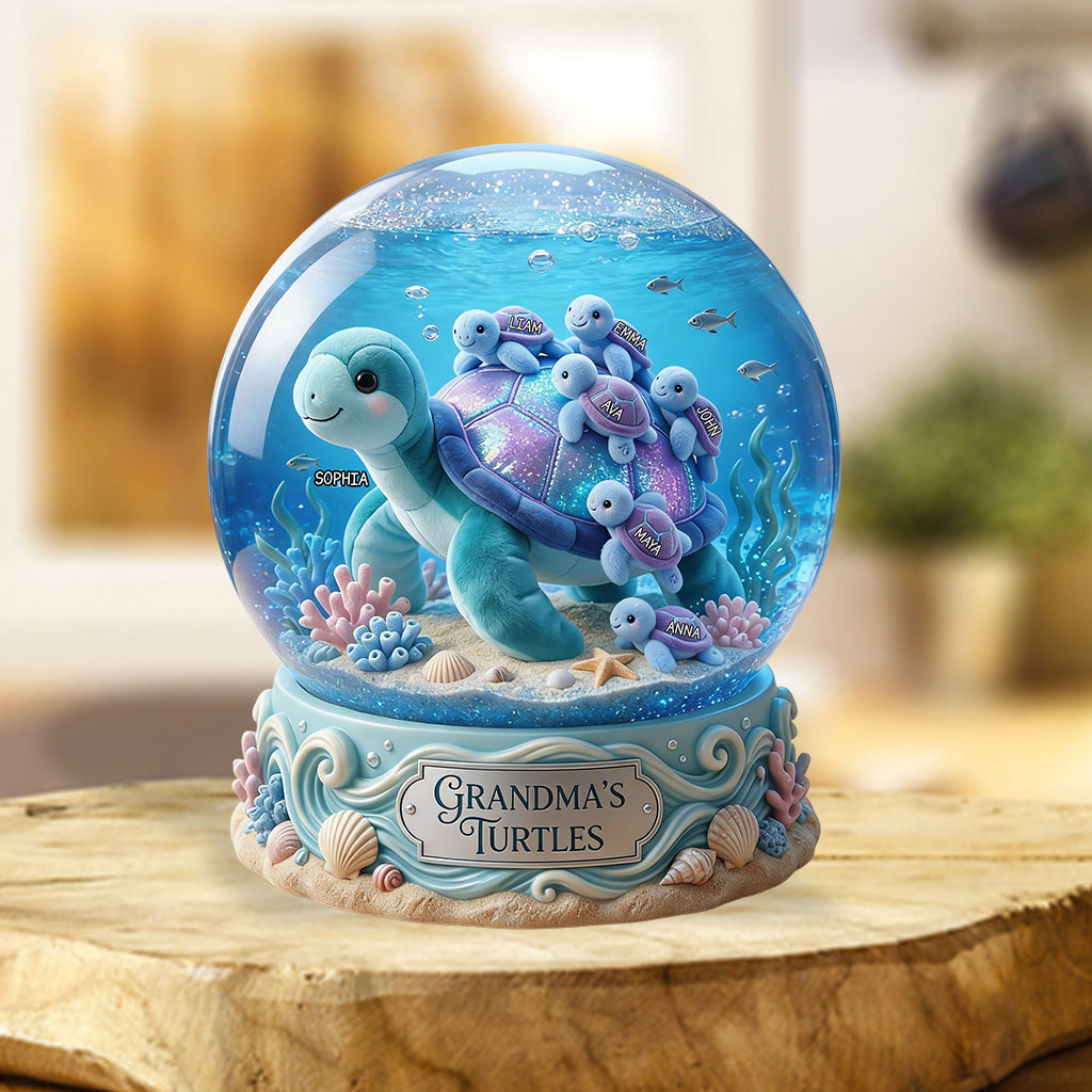 Grandma's Little Turtles - Personalized Grandma Custom Shaped Acrylic Plaque