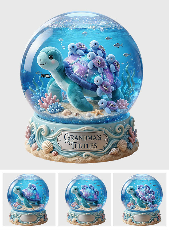 Grandma's Little Turtles - Personalized Grandma Custom Shaped Acrylic Plaque