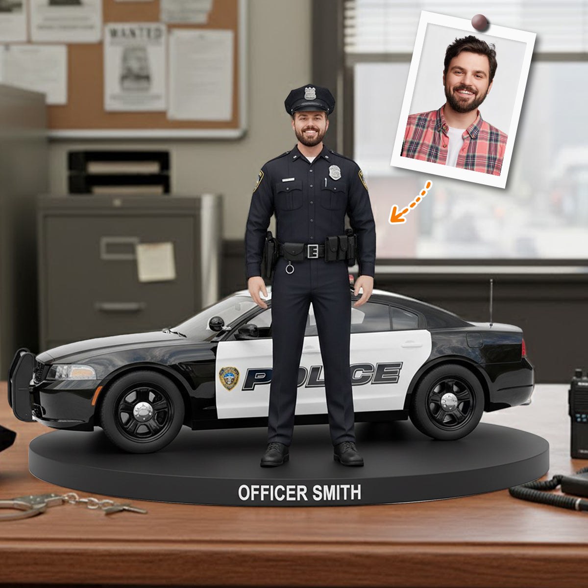 Servir et protéger - Plaque acrylique personnalisée pour policier