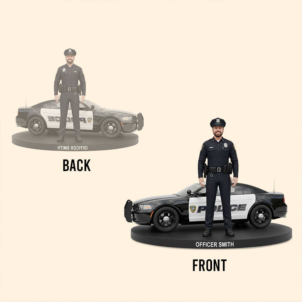 Servir et protéger - Plaque acrylique personnalisée pour policier