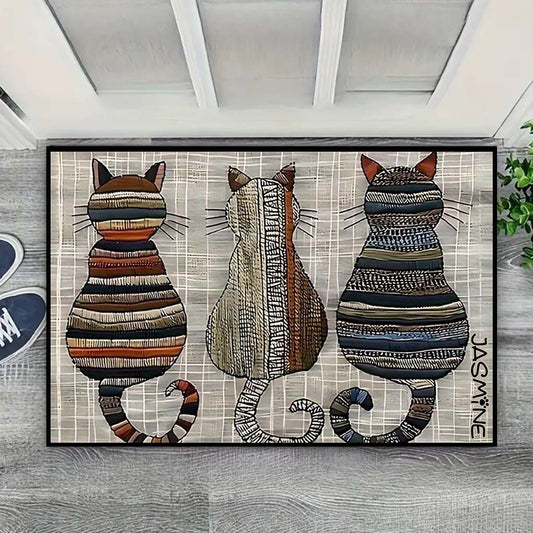 Cute Cats - Personalized Cat Doormat