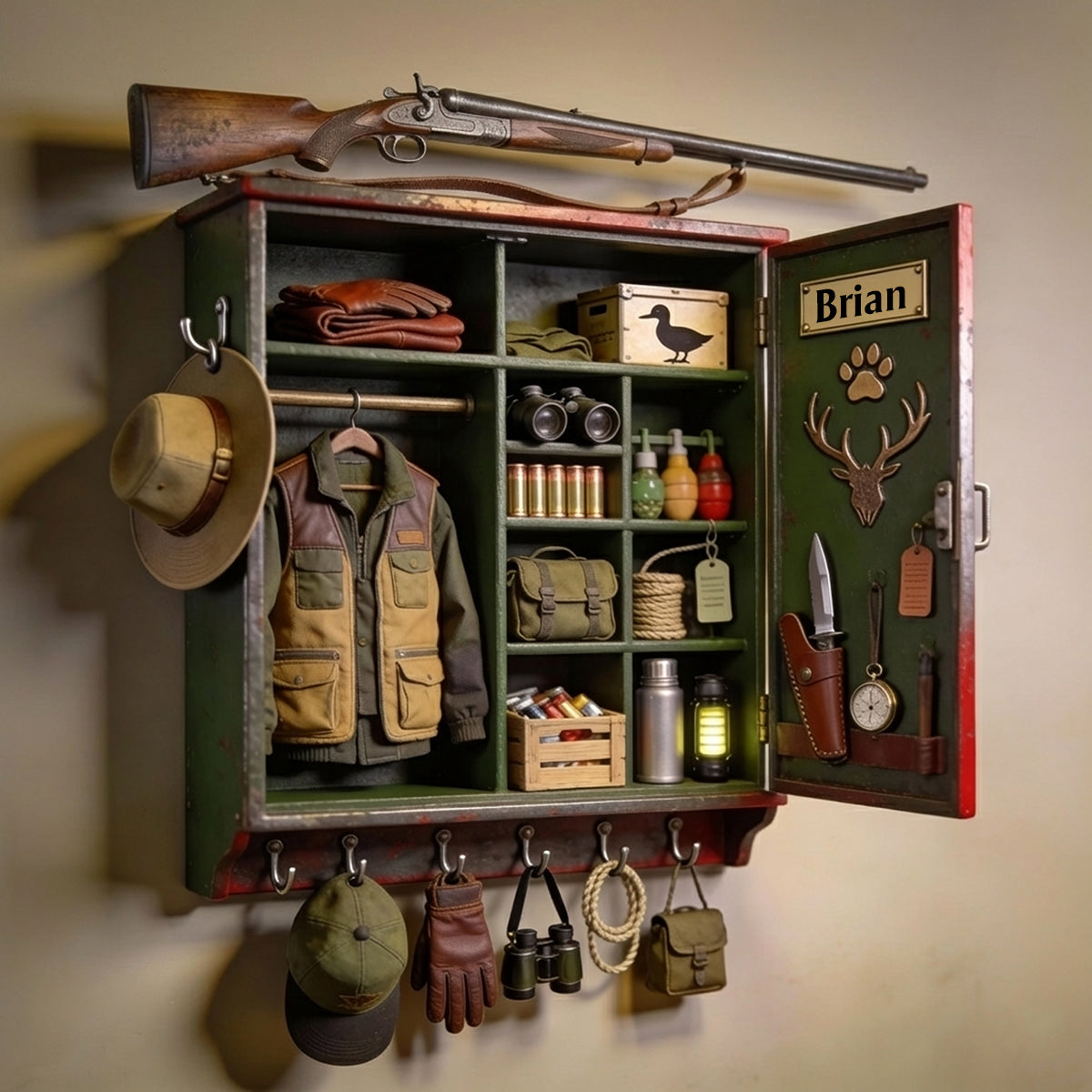 Né pour chasser - Support de chasse suspendu personnalisé et sur mesure