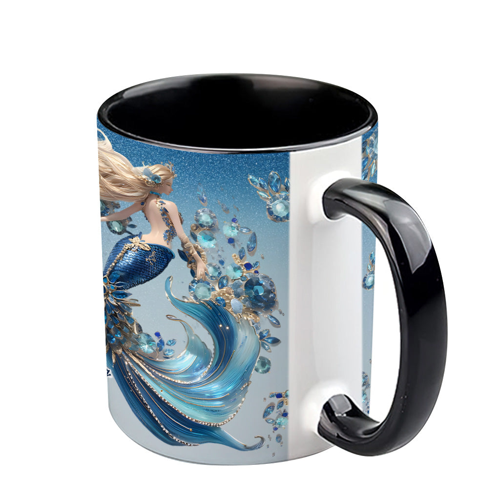 Beautiful Mermaid - Personalized Mermaid Accent Mug