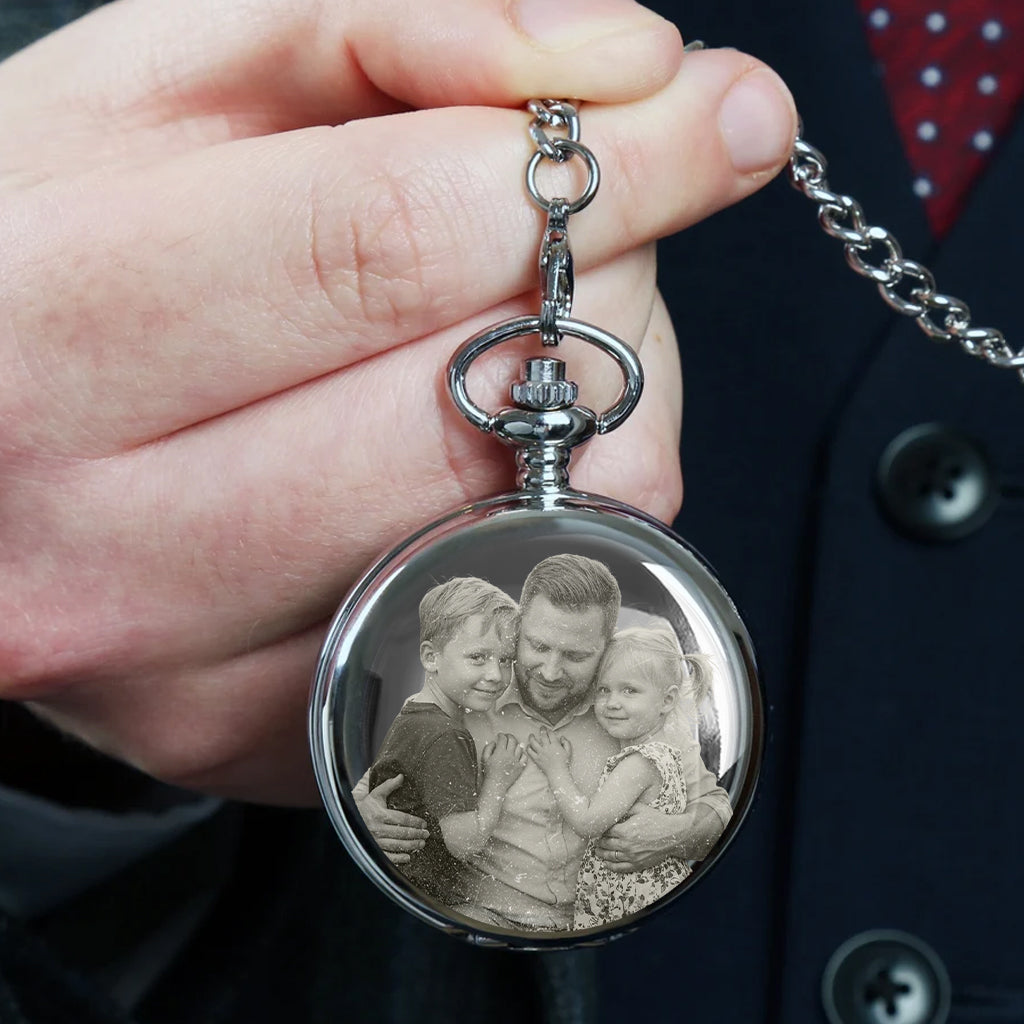 Oubliez la fête des pères, on t'aime tous les jours ! – Montre de poche personnalisée pour papa