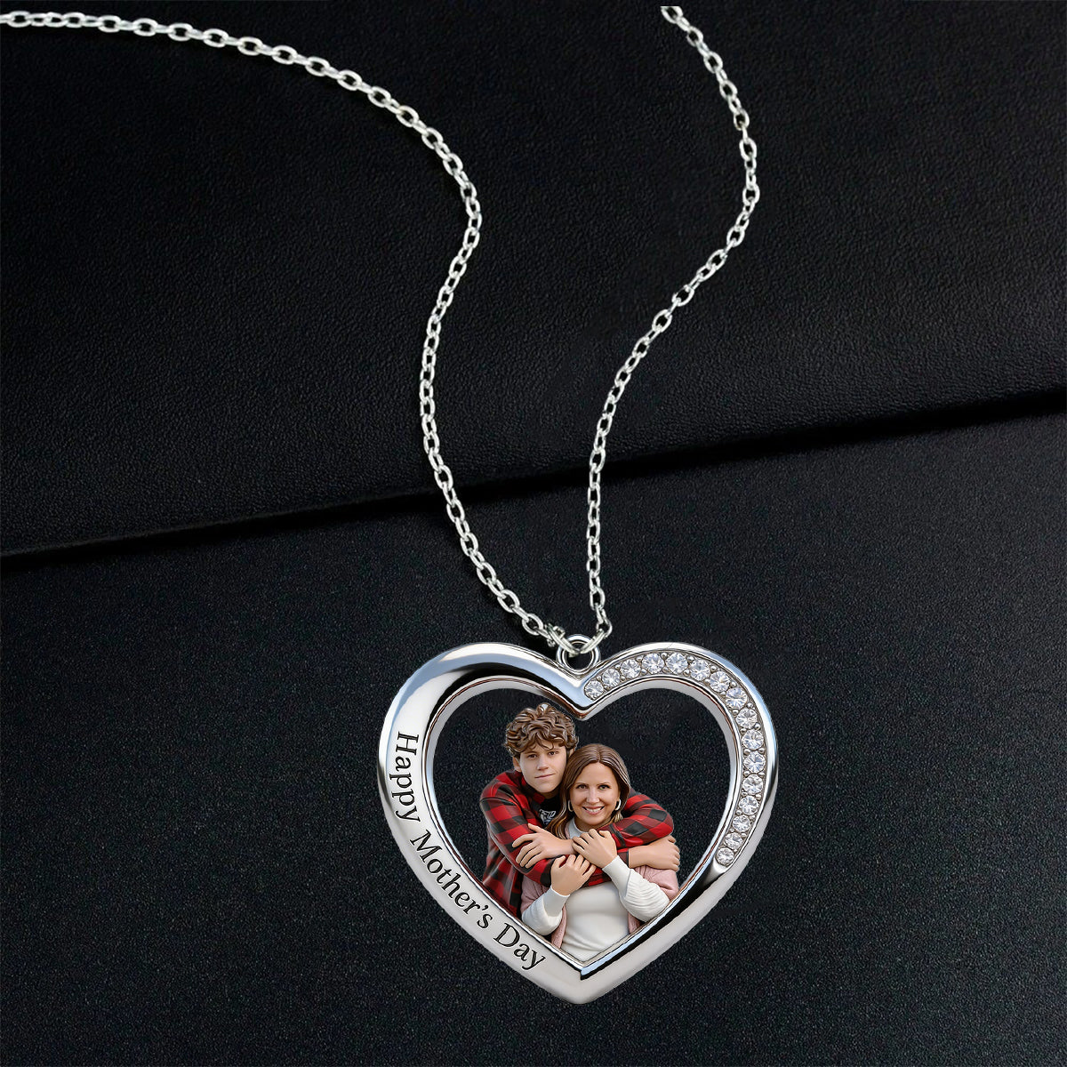 Perfect Mother's Day Gift - Personalized Mother Shaped Metal Pendant Necklace